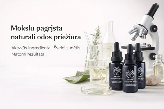 veido serumai laboratorijoje natūrali odos priežiūra