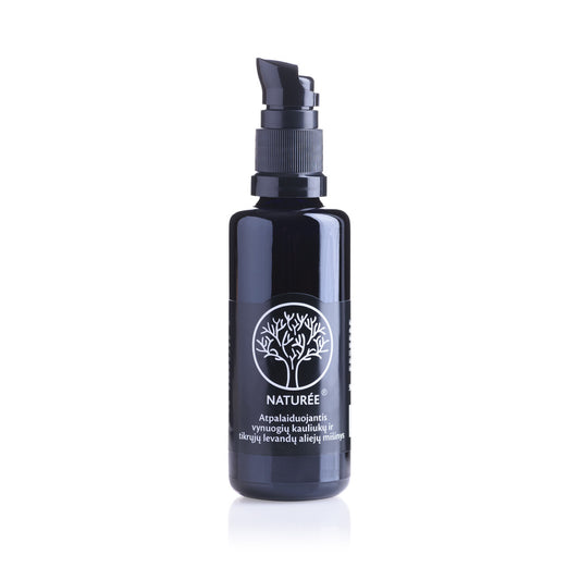Atpalaiduojantis vynuogių kauliukų ir levandų kūno aliejus, 50 ml