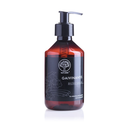 Gaivinantis dušo gelis su rabarbarų bei laukinės slyvos ekstraktu, 250 ml.