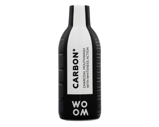 WOOM CARBON+ Burnos skalavimo skystis