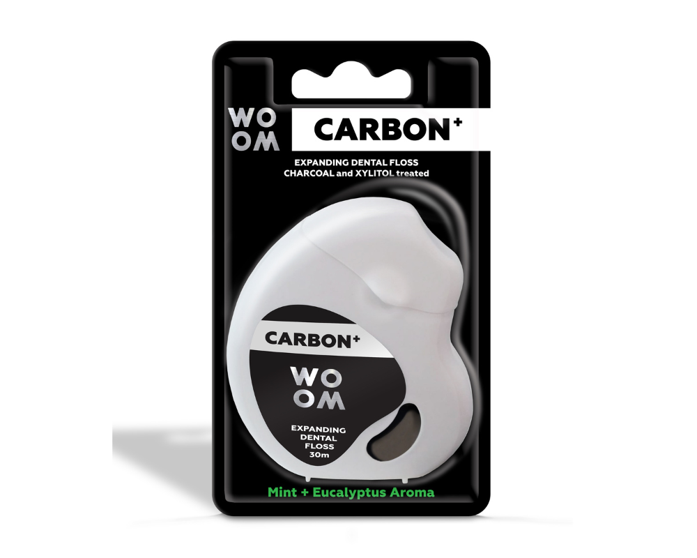 WOOM CARBON+ Dantų siūlas (Dental Floss)